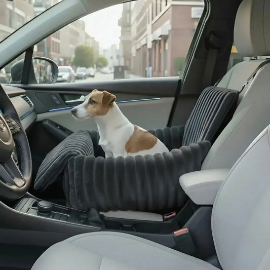 MrFluffyFriend® - Erhöhter Hundeautositz mit Sicherheitsgurt