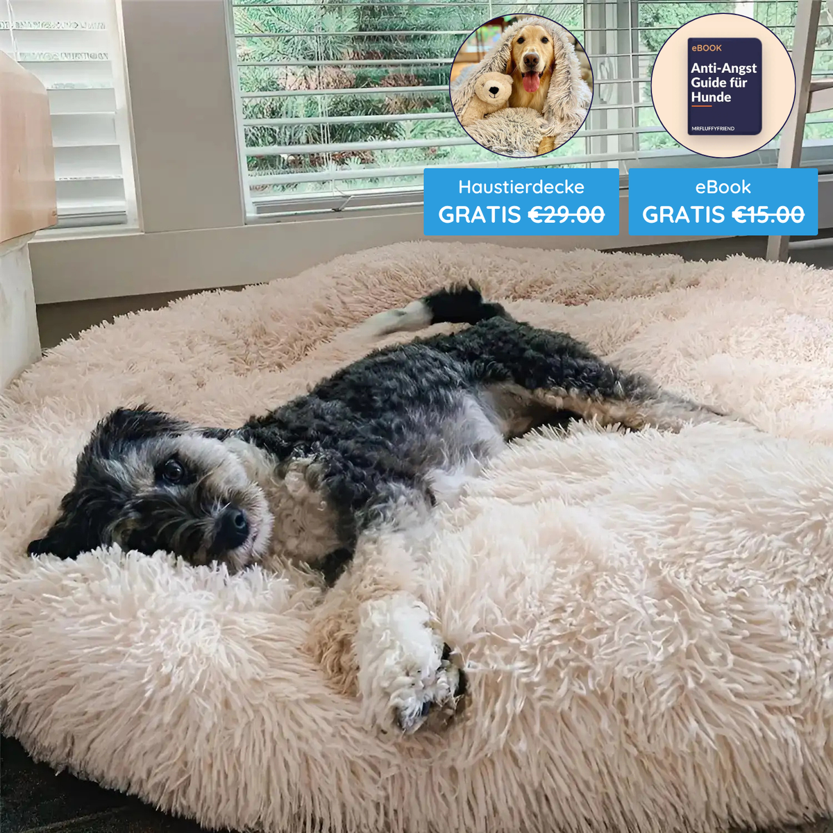 MrFluffyFriend® - Das beste Anti-Angst Hundebett
